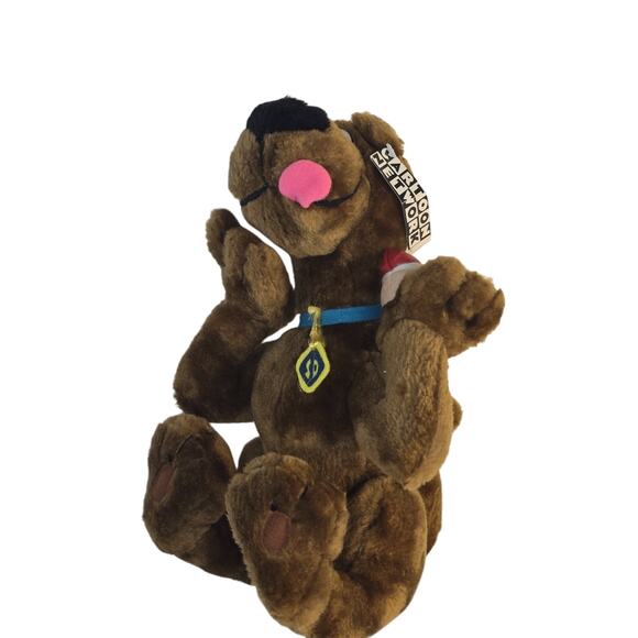 11" Scooby Doo Plush Holding Hot Dog 1998 Cartoon Network - Picture 1 of 8